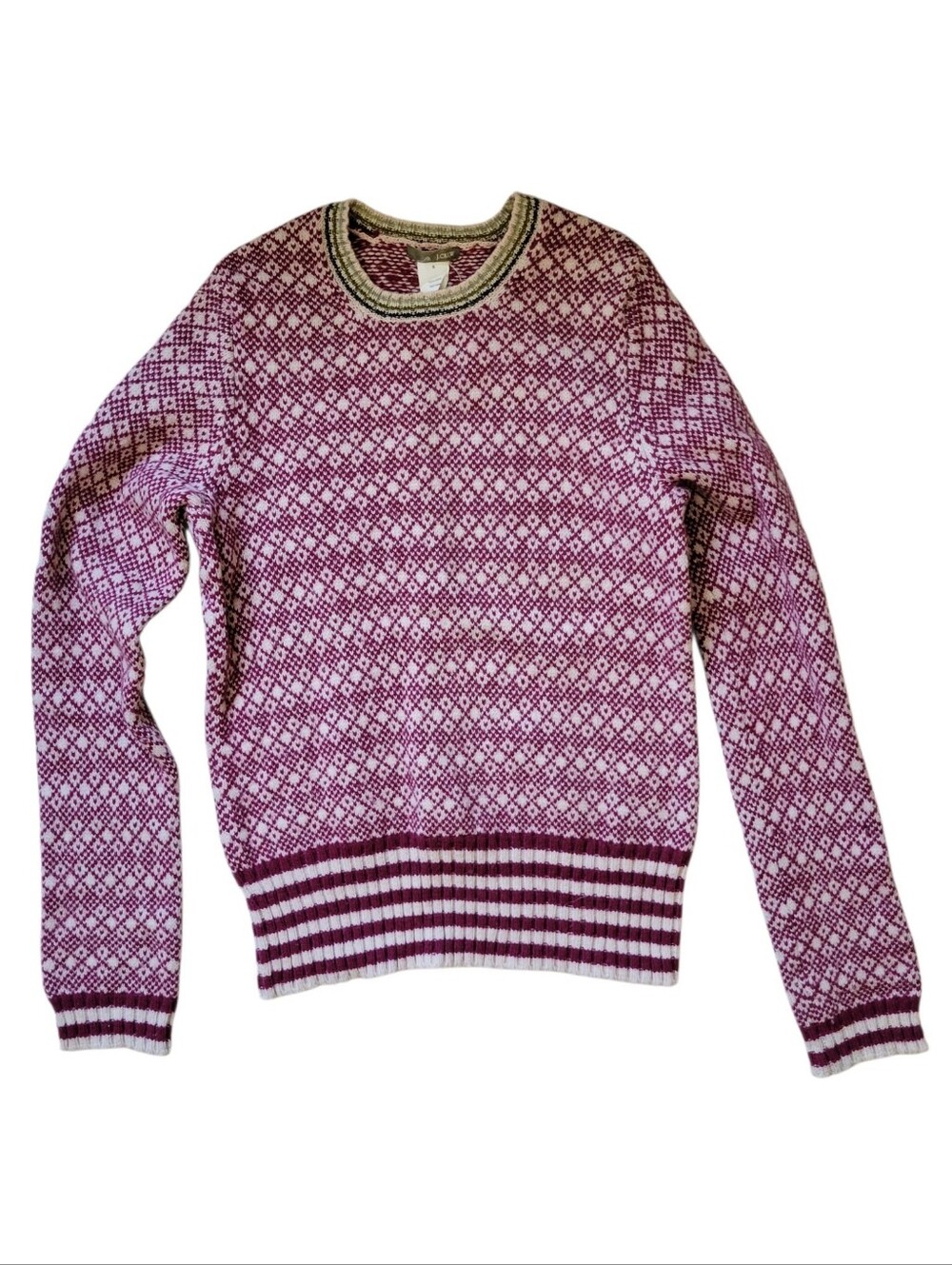 J.CREW Vintage Wool Fair Isle Sweater Small